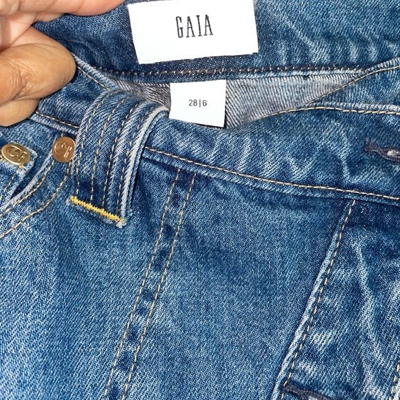 CULT GAIA X GAP Asymmetrical Denim Maxi Skirt Size 28/6 - Picture 3 of 10